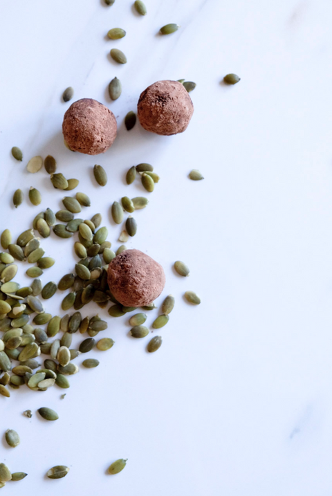 BALANCING PUMPKIN SEED CACAO TRUFFLES