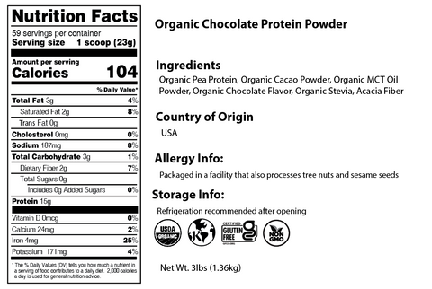 Chocolate Protein Powder (Organic)