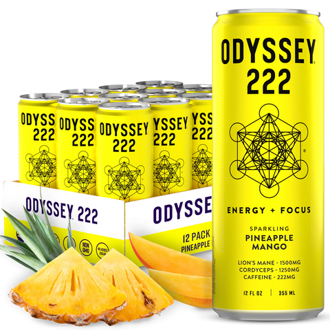 Odyssey 222, Pineapple Mango Sparkling Energy Drink