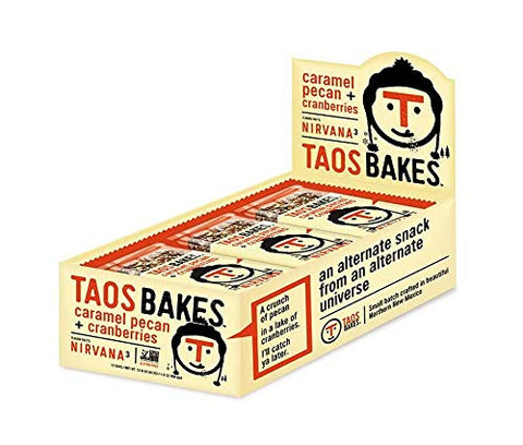 Taos Bakes Bars / Caramel Pecan & Cranberries (Box of 12, 1.8oz Bakes)