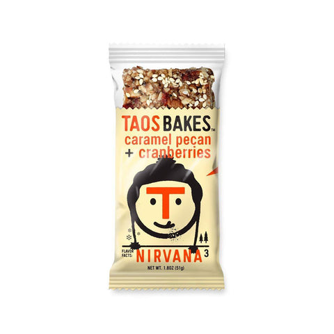 Taos Bakes Bars / Caramel Pecan & Cranberries (Box of 12, 1.8oz Bakes)