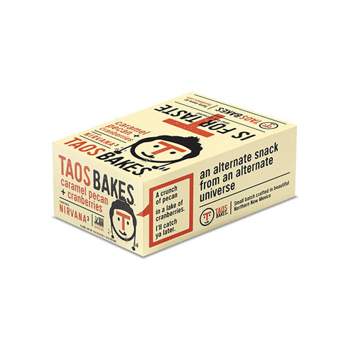 Taos Bakes Bars / Caramel Pecan & Cranberries (Box of 12, 1.8oz Bakes)